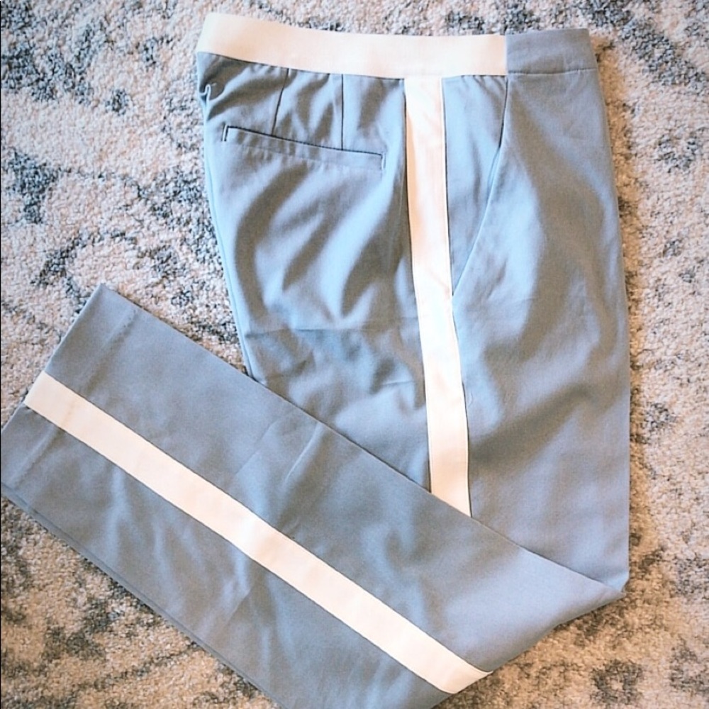 Uniqlo L. Blue Ankle Length Tuxedo Pants | Size M